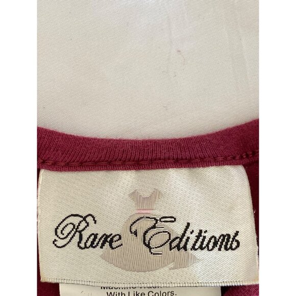 Girls rare editions burgundy tulle twirl worthy dress with gold bow Sz 6X - Picture 8 of 8